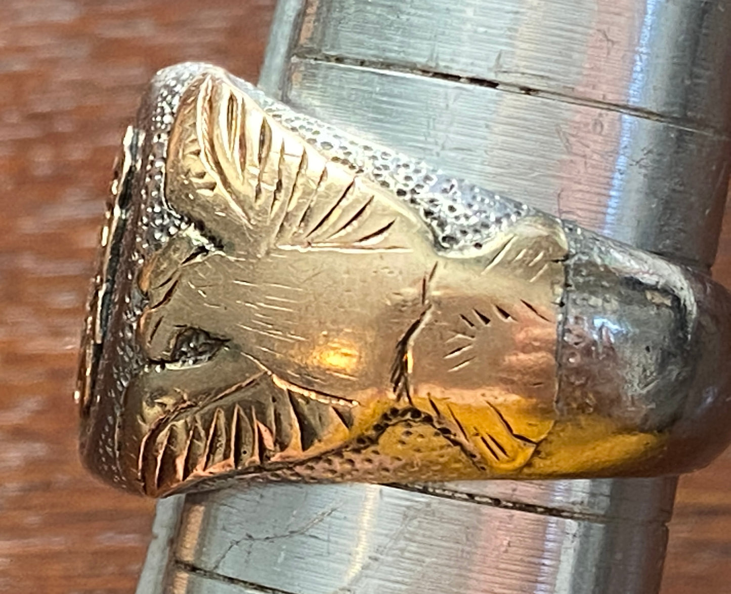 World War II Era USN Navy Ring Sz 8.5