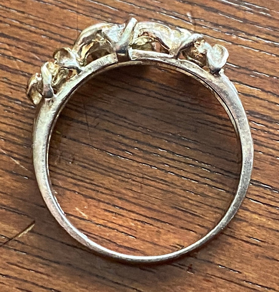 Sterling Silver 925 CZ Flower Ring Sz 5