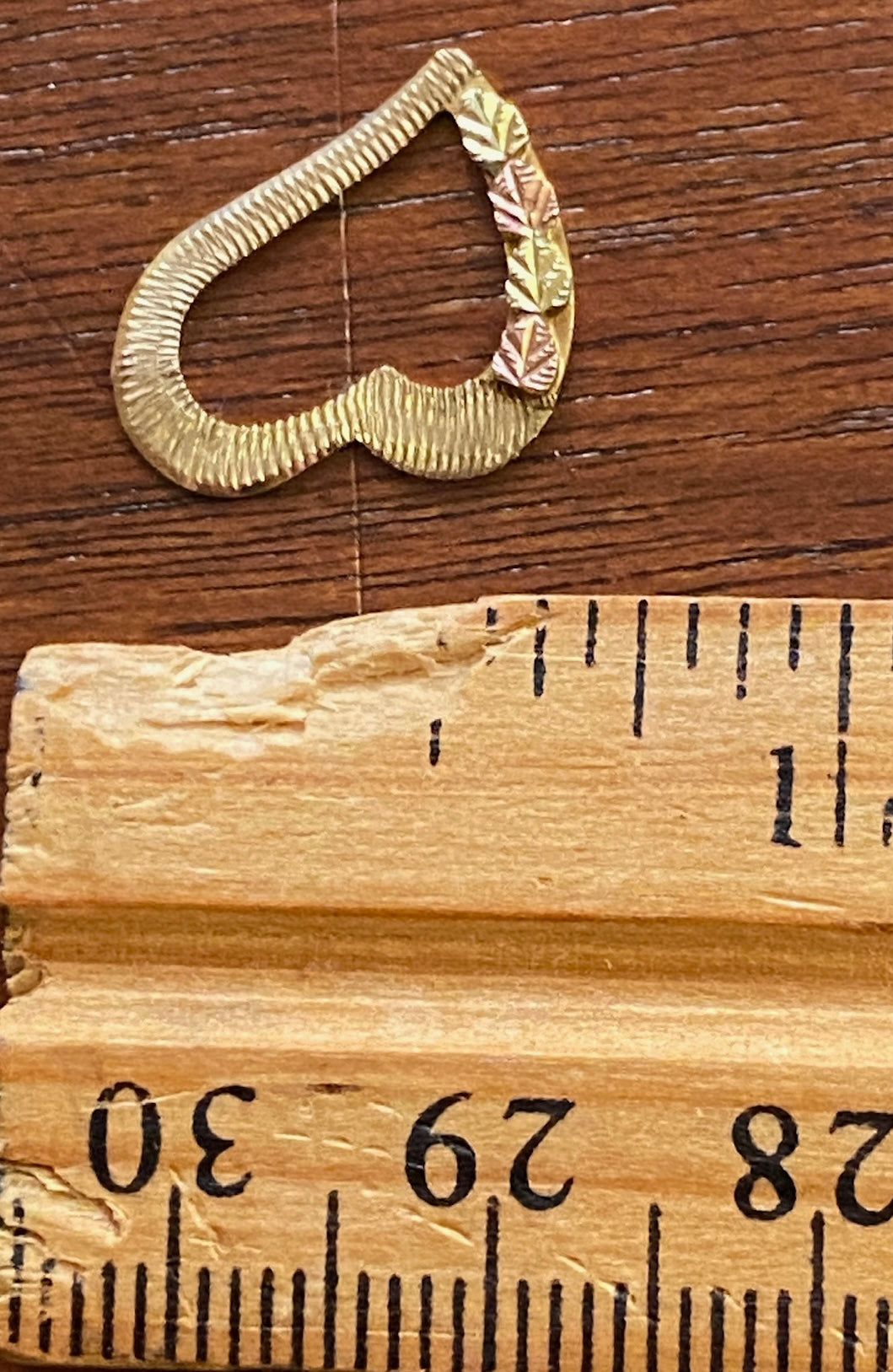 Small Black Hills Gold 10k Yellow Tritone Gold Heart Pendant Charm
