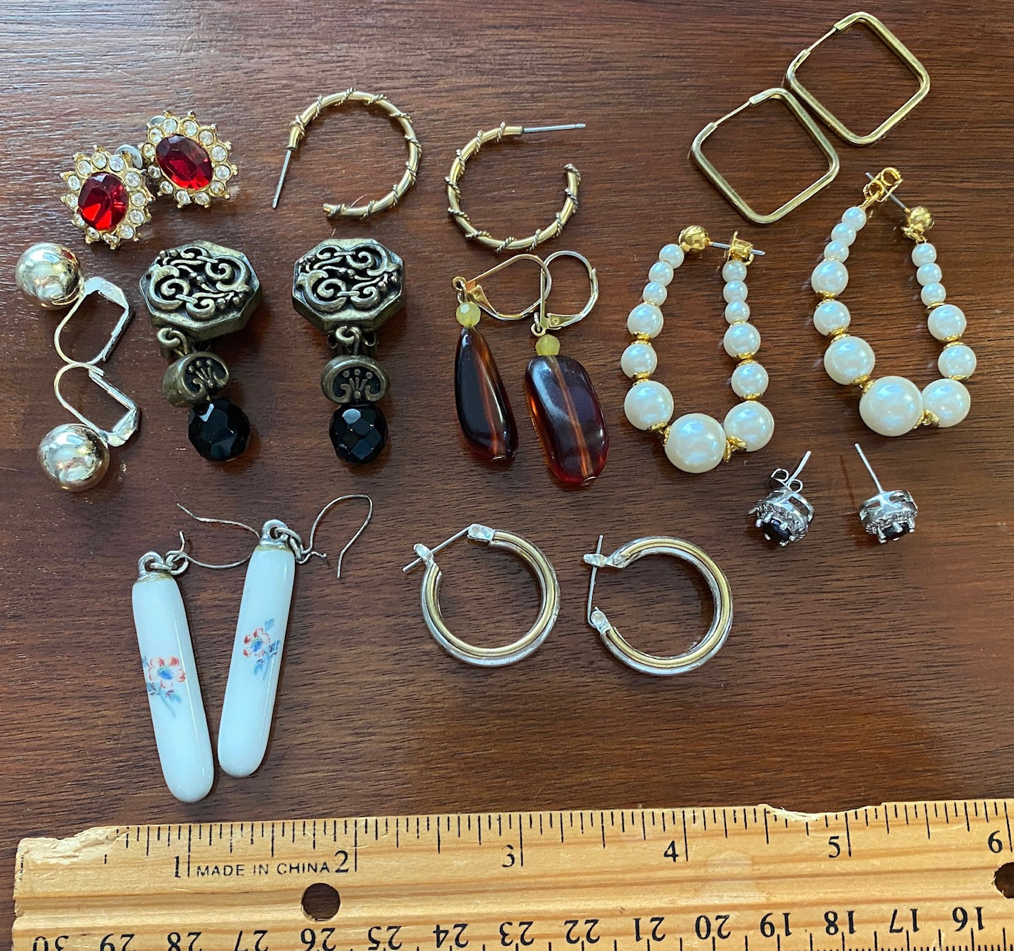 HUGE Lot of Pierced Earrings Vintage to Now Drop Dangly Faux Pearl Rhinestone
