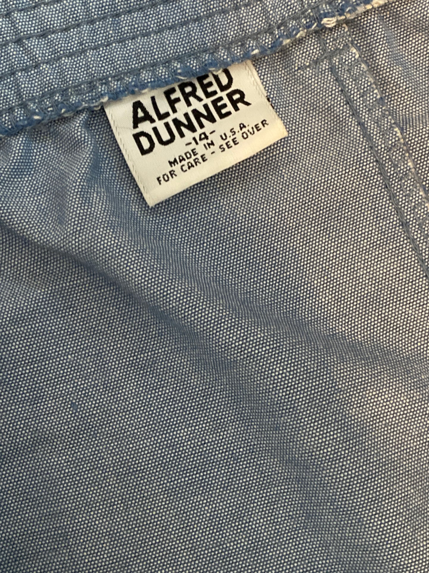Vintage Alfred Dunner Chambray Secretary Skirt High Waisted Pockets
