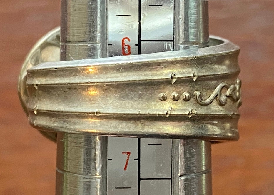 Vintage Rogers and Co Silver Tone Spoon Ring