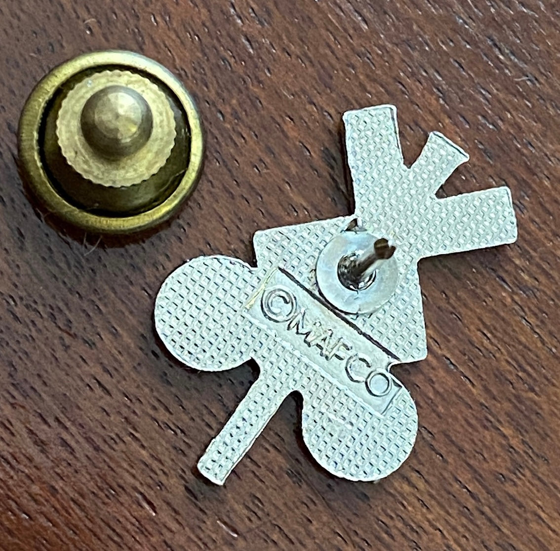 Vintage Railroad Crossing Enamel Pinback Pin