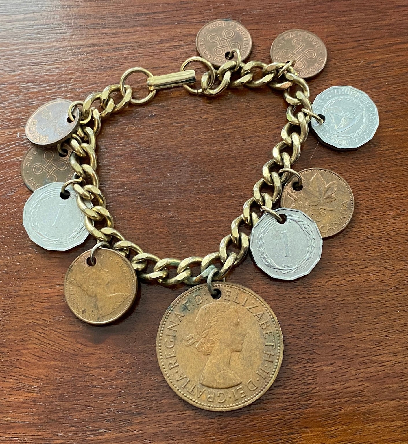 1960's British Coin Bracelet