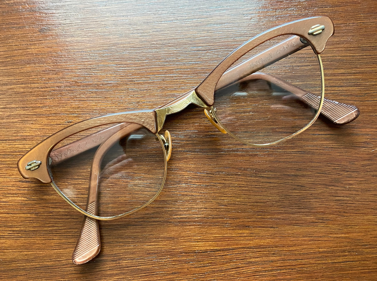 Womens Vintage Artcraft Gold Filled Cat Eye Glasses Eyeglasses