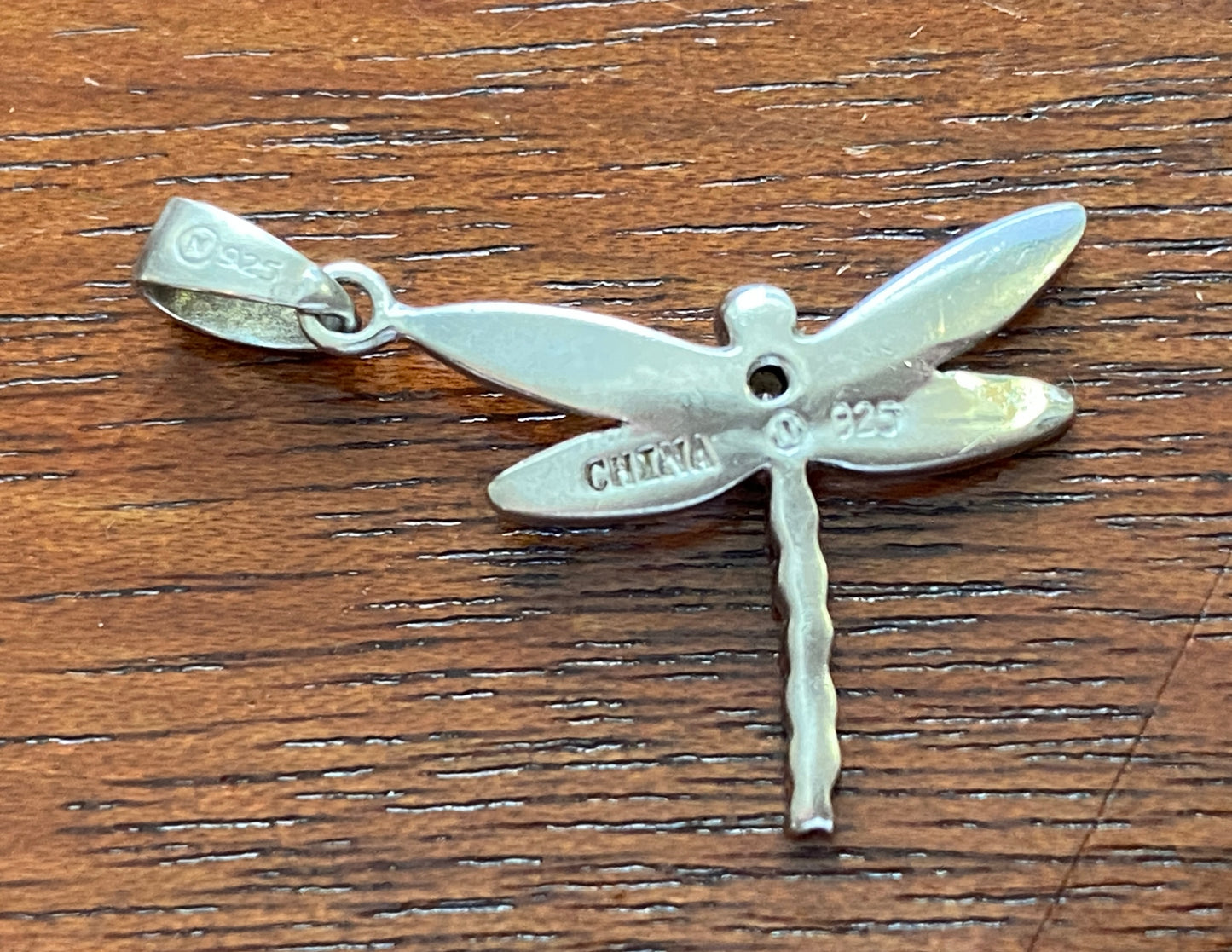 Sterling Silver 925 CZ Dragonfly Necklace Pendant Charm