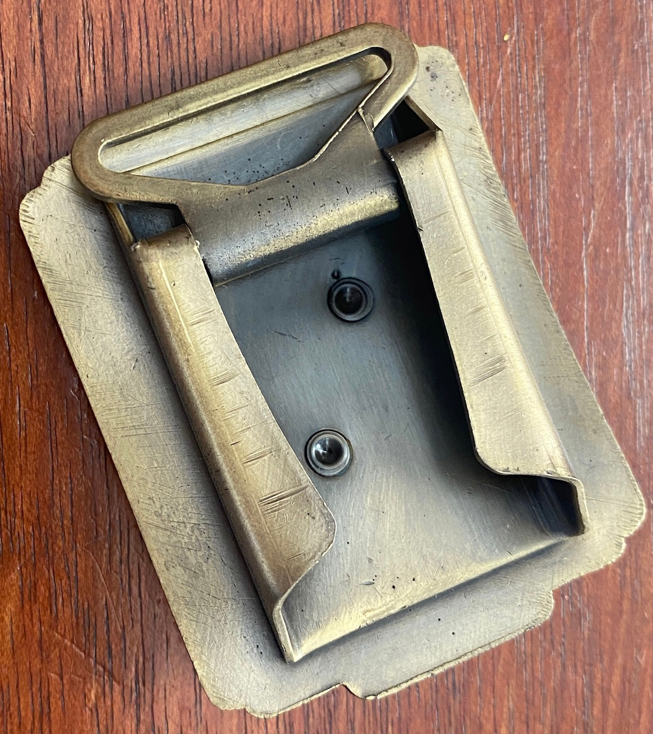 1961 Brass Bowling Champion Belt Buckle w Box