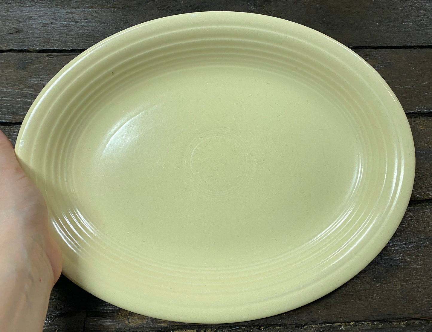 Fiesta Fiestaware Pale Yellow Oval Platter Vintage