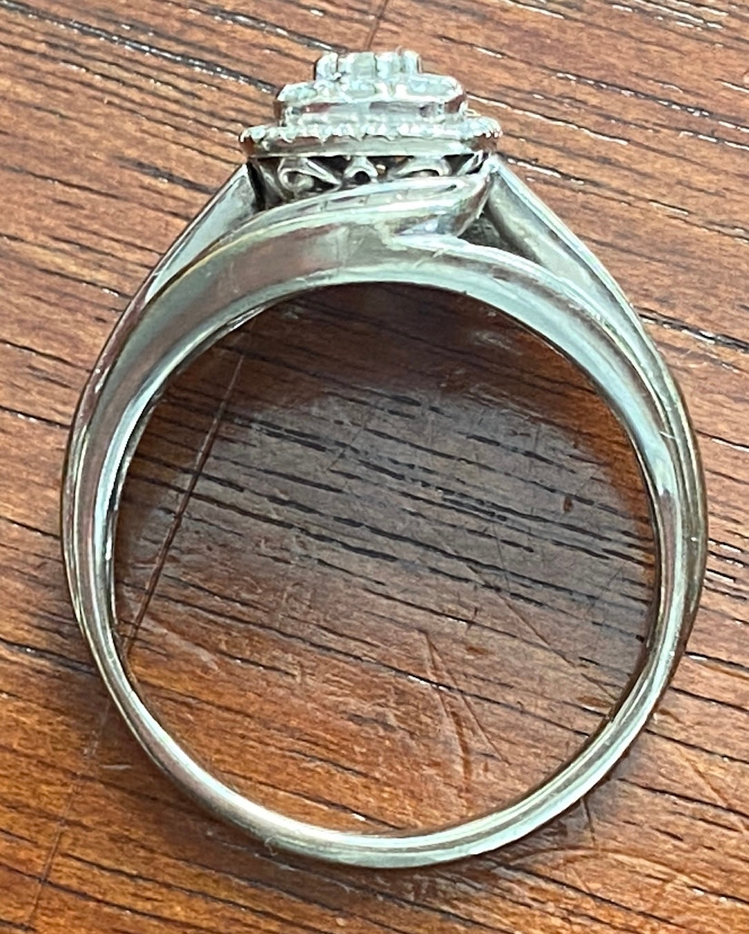 10k White Gold .75ctw Round Diamond Engagement Wedding Ring Sz 8.25
