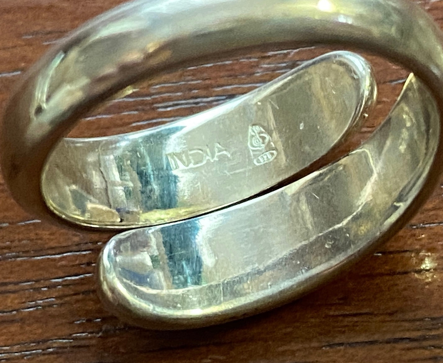 Sterling Silver 925 Wrap Bypass Ring Heavy Modern Style Sz 8