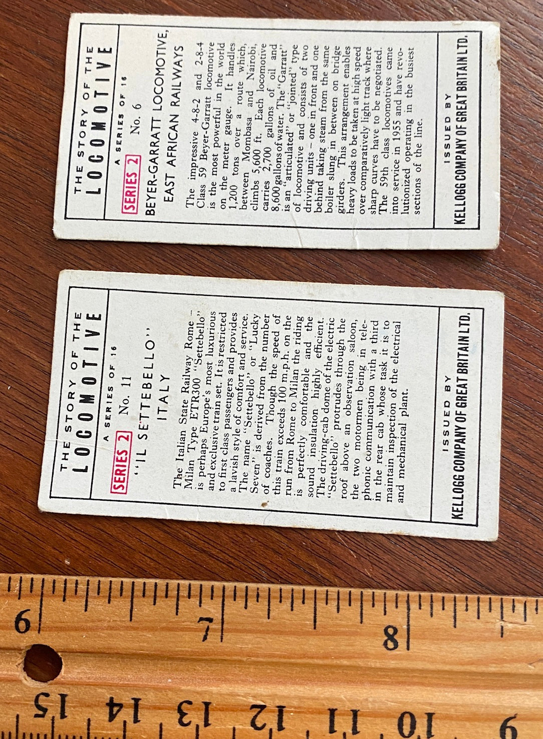 Vintage 1963 KELLOGG'S CARD SET STORY OF THE LOCOMOTIVE Railroad
