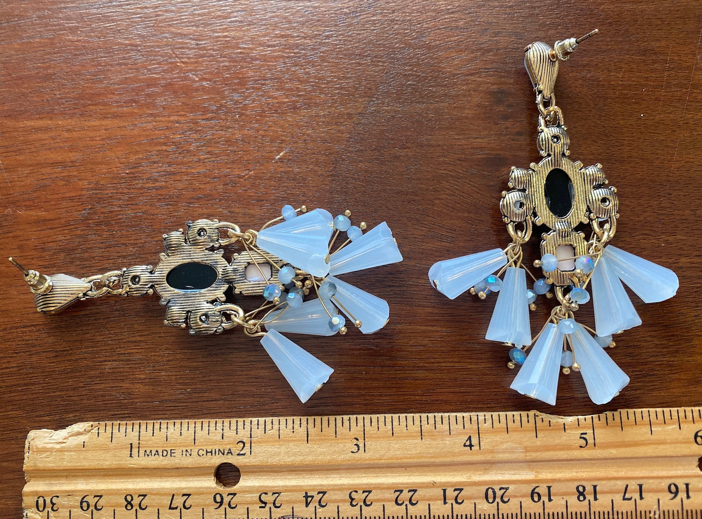 Pretty Fashion Faux Rhinestone Drop Dangly Chandelier Earrings