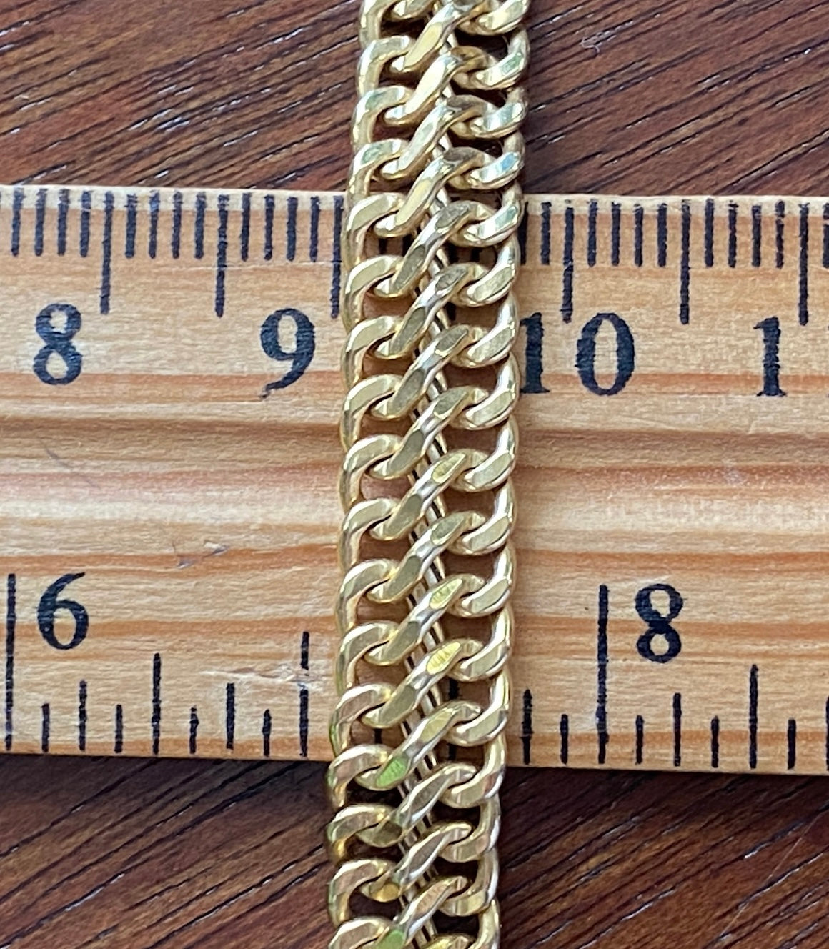 18k Yellow Gold Milor Double S Link Chain Bracelet 7.25" x 8mm