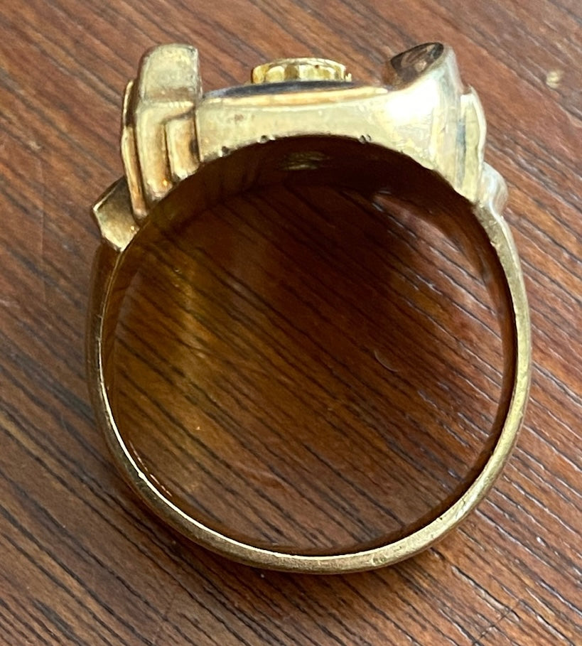 Vintage 1968 10k Yellow Gold Madison High School Class Ring Sz 8