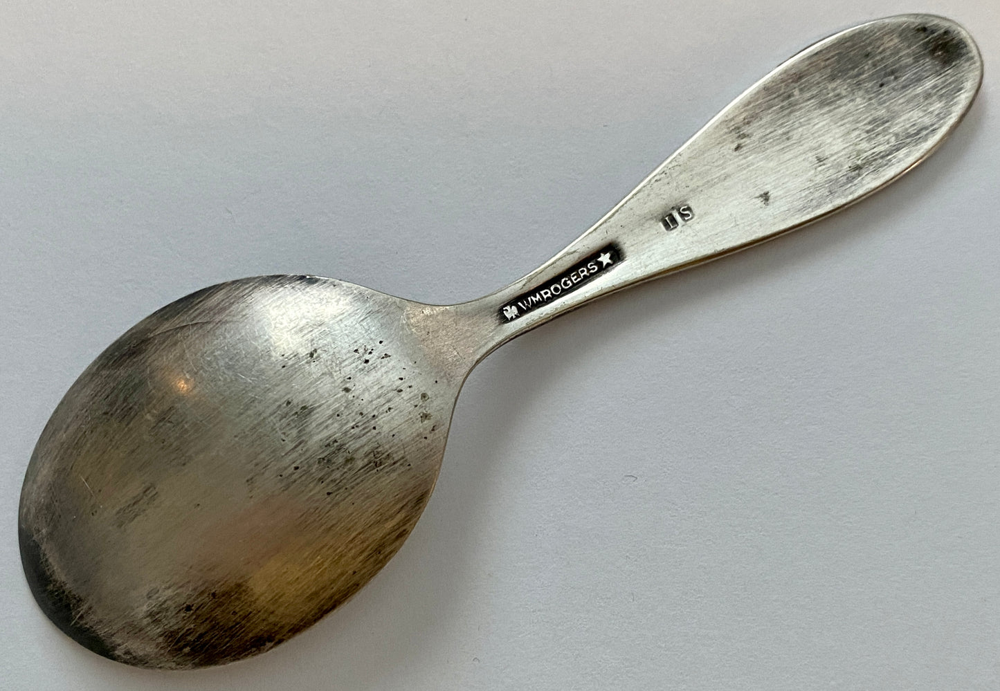 WM Rogers International Silver Birth of Record Baby Spoon 'Gwen'