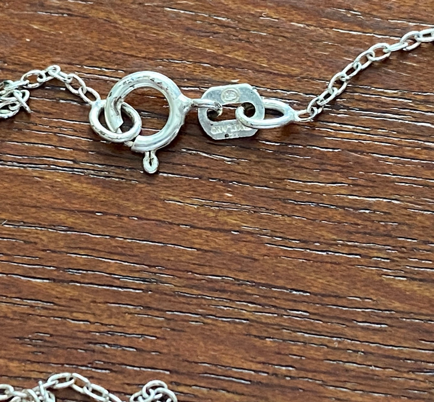 Sterling Silver Chain Link Necklace w Cluster Flower CZ Pendant