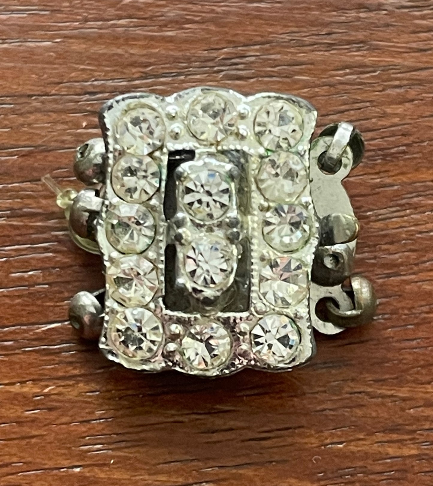 Vintage Rhinestone Fancy Clasp Marked Japan