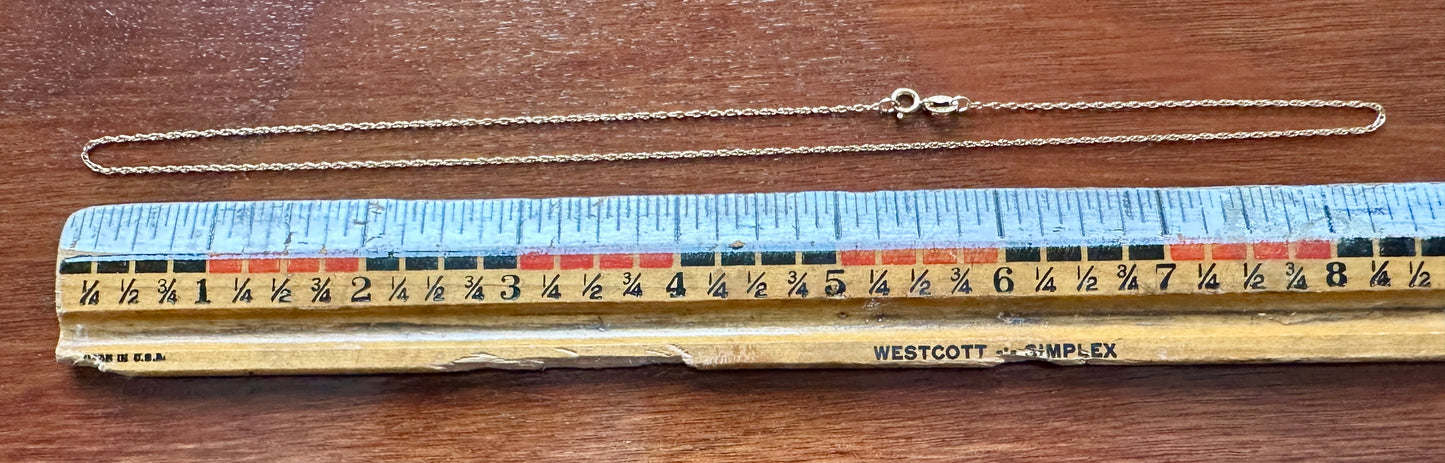 Vintage 1/20 14k Yellow Gold Filled Chain Necklace Signed AAJ