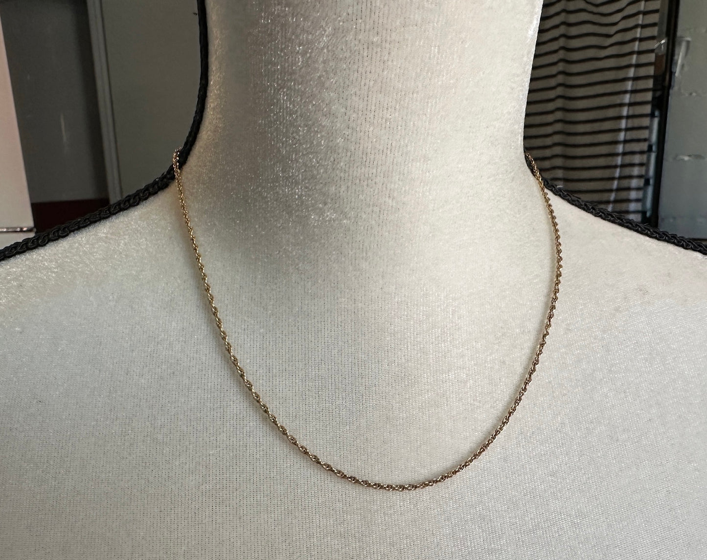 Vintage 1/20 12k Gold Filled Chain Link Necklace 18" Long
