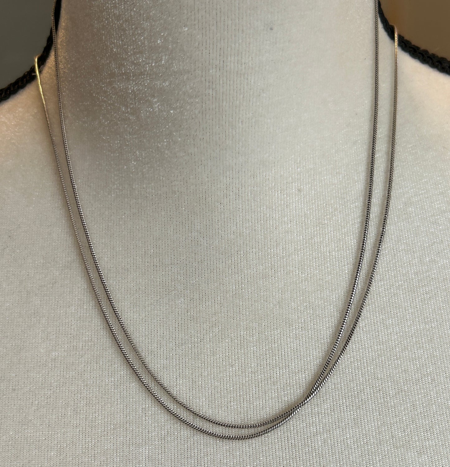 Vintage Sterling Silver Rope Chain Necklace 20 Inches Long