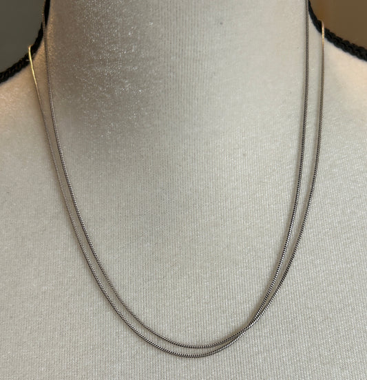 Vintage Sterling Silver Rope Chain Necklace 20 Inches Long