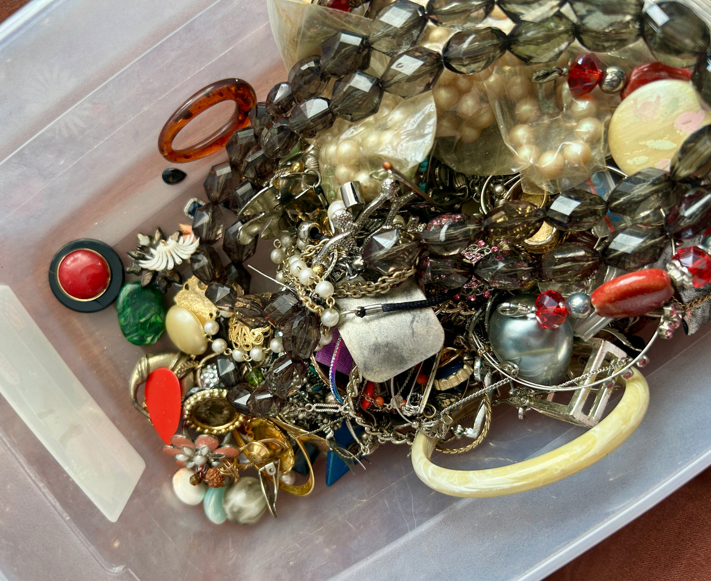 Vintage to Now Jewlery Lot Rhinestone Bead Harvest Crafts Gold Silver Over 5lbs