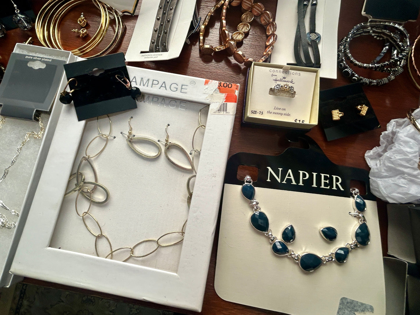 Contemporary Jewelry Lot Some New Signed Napier Bangles Bracelets Earrings More