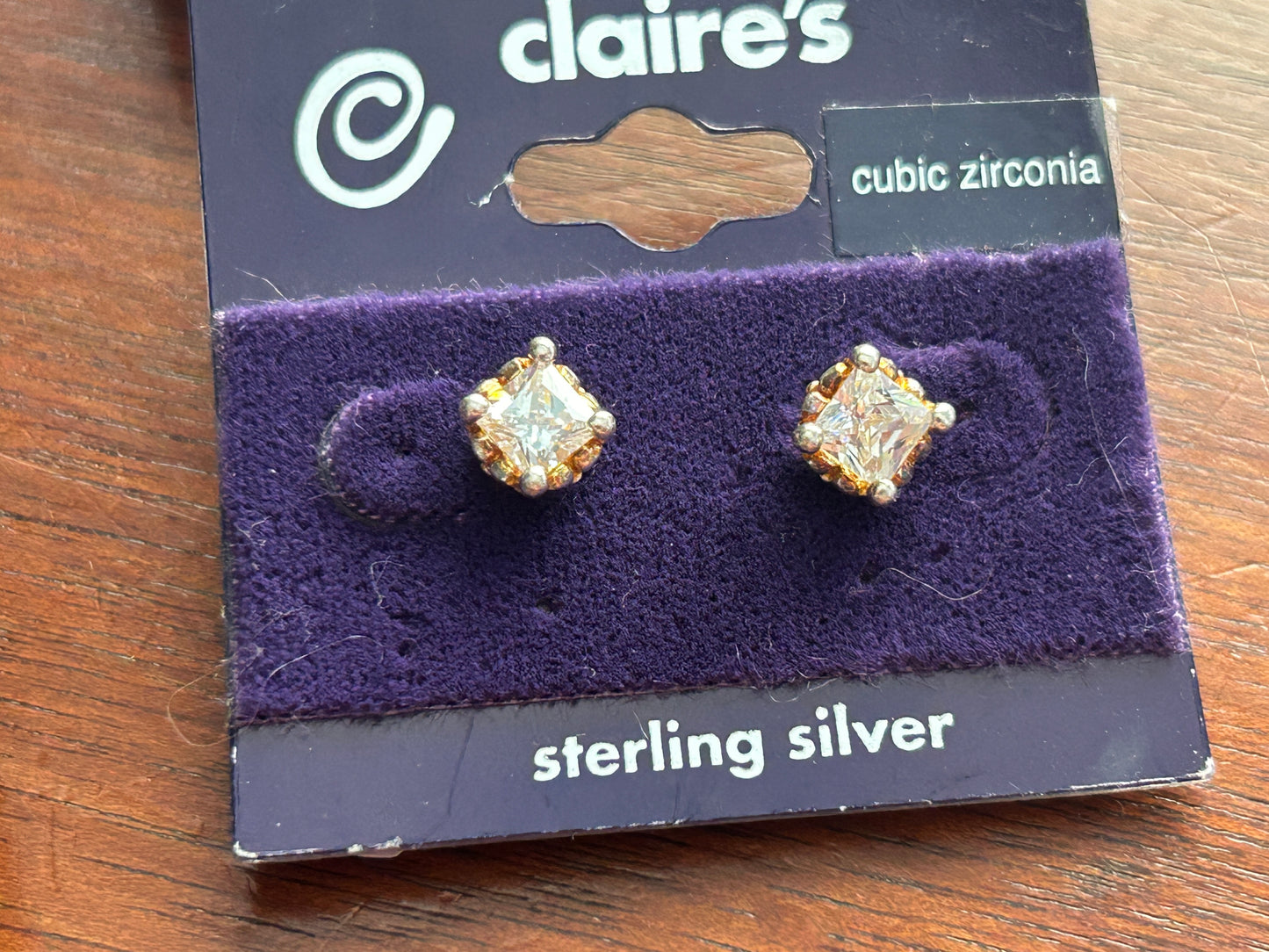 Lot of 4 Sterling Silver 925 Claires Stud Pierced Earrings CZ Butterfly Cat More