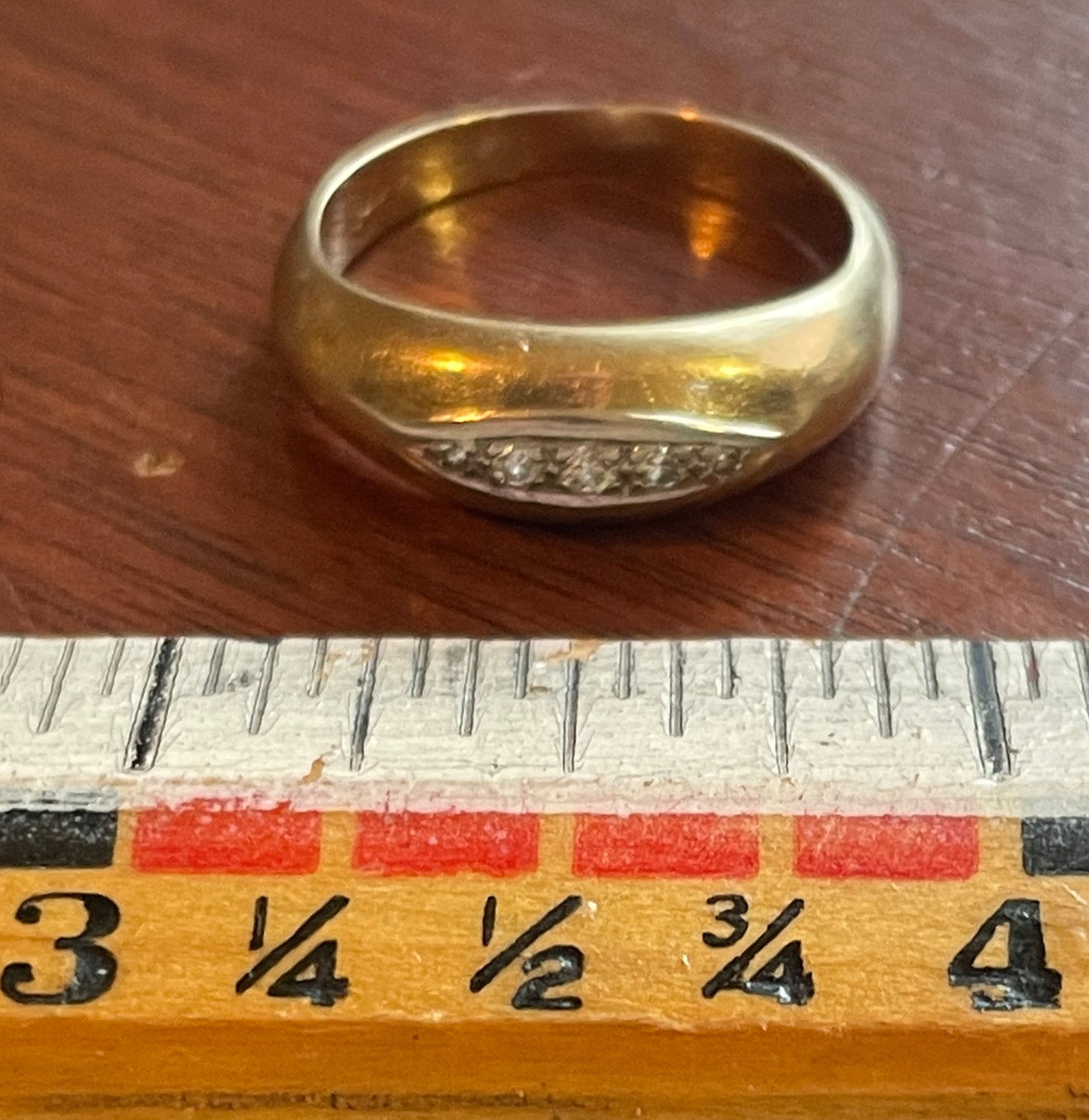 Vintage Yellow Gold Diamond Band Ring 10k Sz 7.25 Signed GG