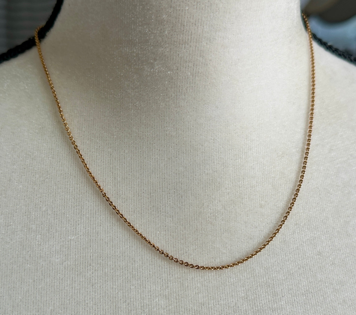 Vintage Antique 1/20 12k Yellow Gold Filled Rolo Chain Link Necklace