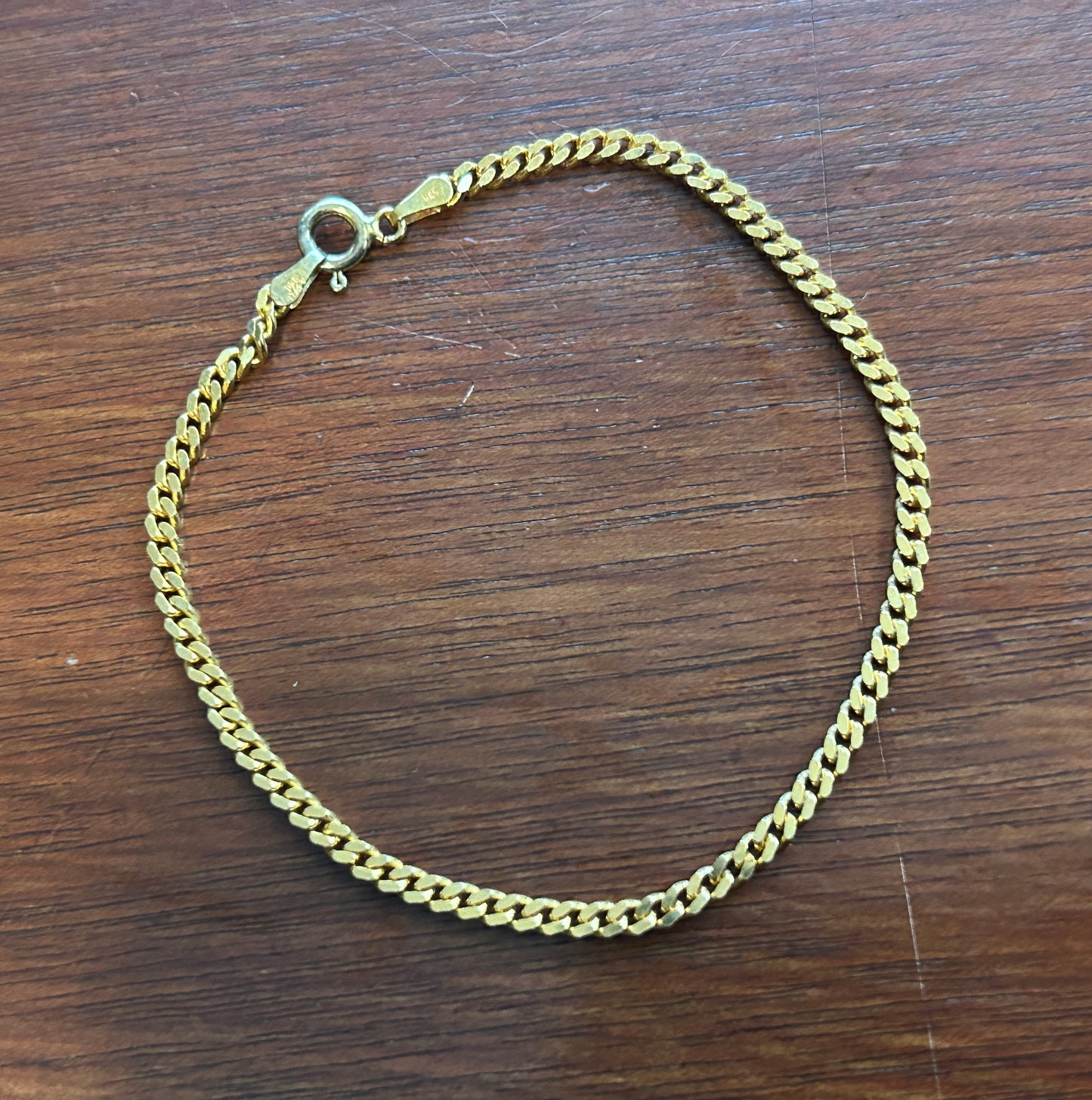 Gold Vermeil over Sterling Silver 925 HCT Chain Link Bracelet