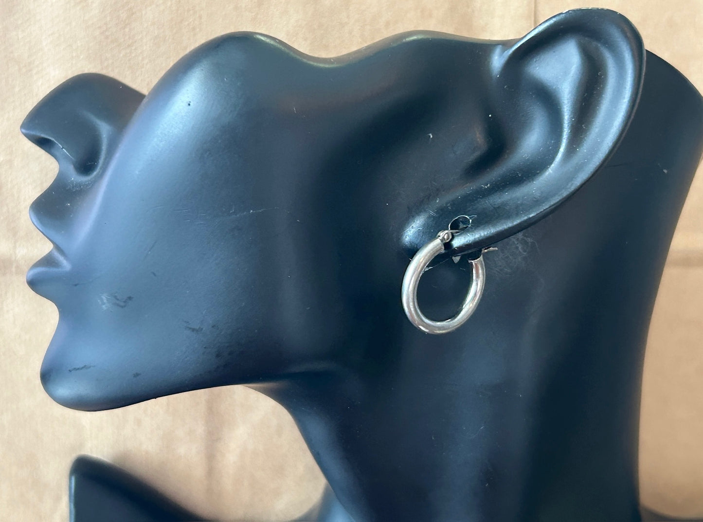 Sterling Silver 925 Small Medium Hoop Pierced Earrings