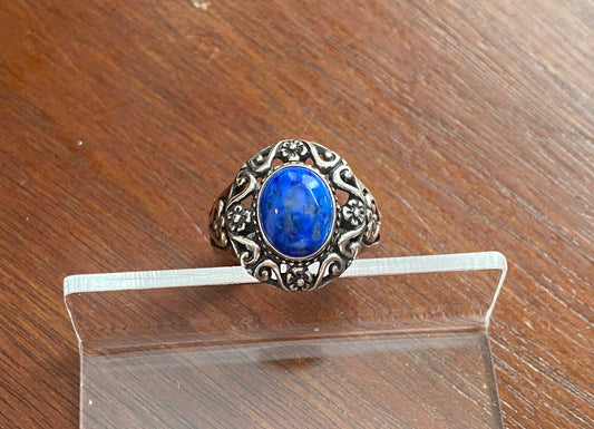 Relios by Carolyn Pollack Sterling Silver 925 Blue Lapis Ring Sz 7