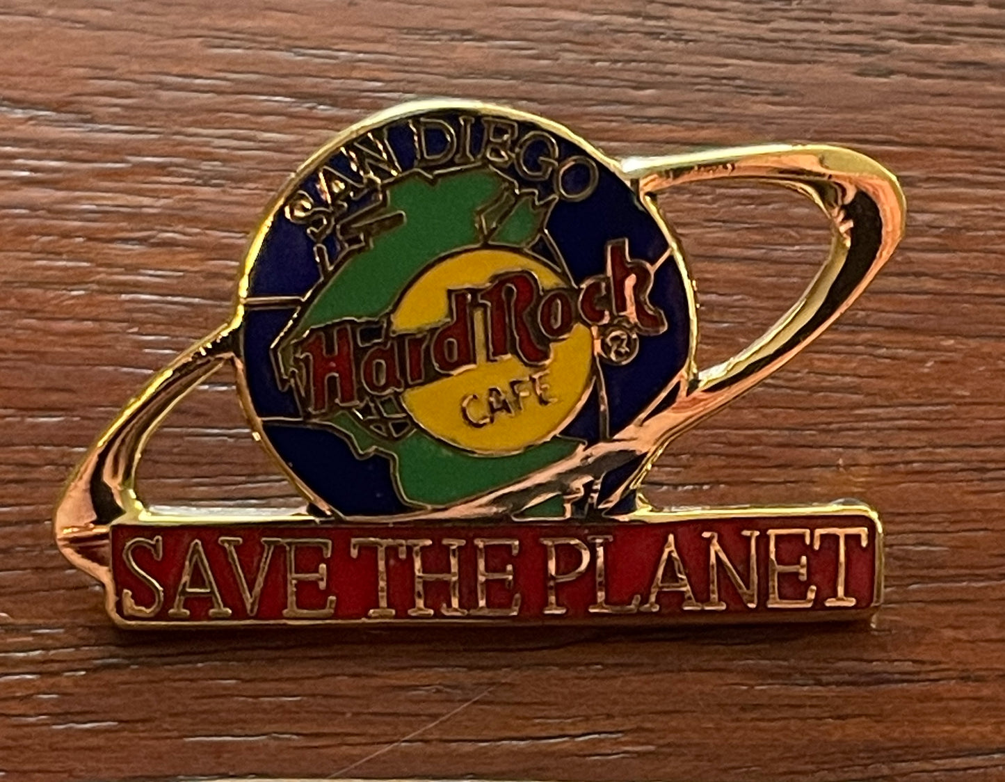 Hard Rock Cafe San Diego Save the Planet Globe Logo Pin