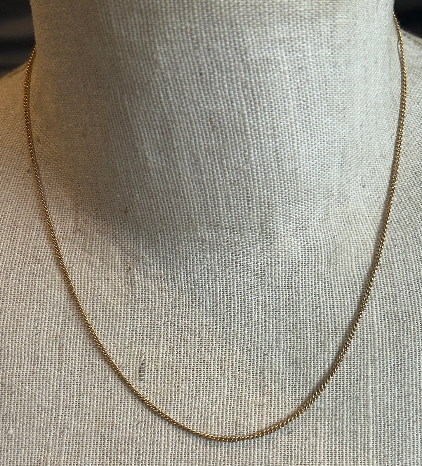 10k Yellow Gold Chain Link Necklace 20" Long