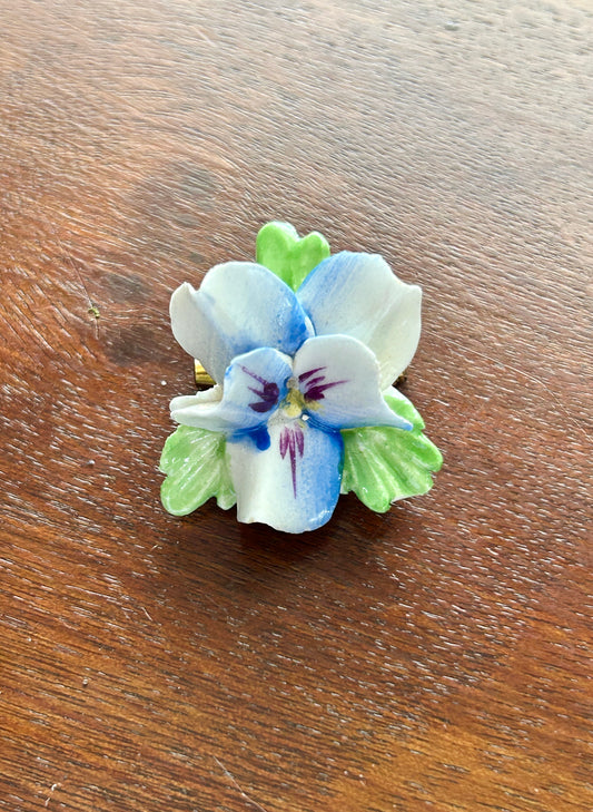 Vintage Royal Adderley Floral Made in England Porcelain Flower Brooch Pin