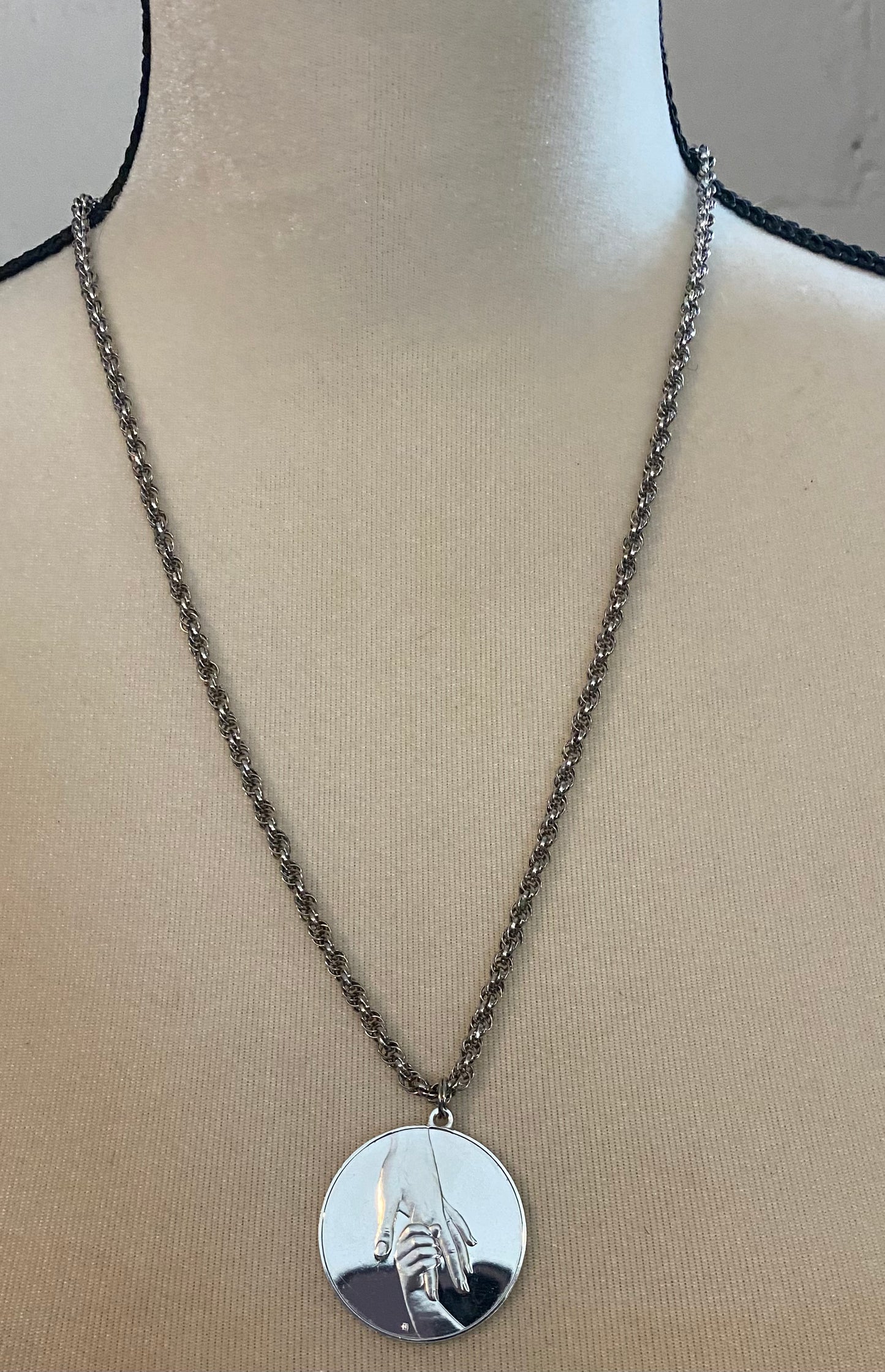 Sterling Silver 925 Mother and Child Pendant Necklace Chain