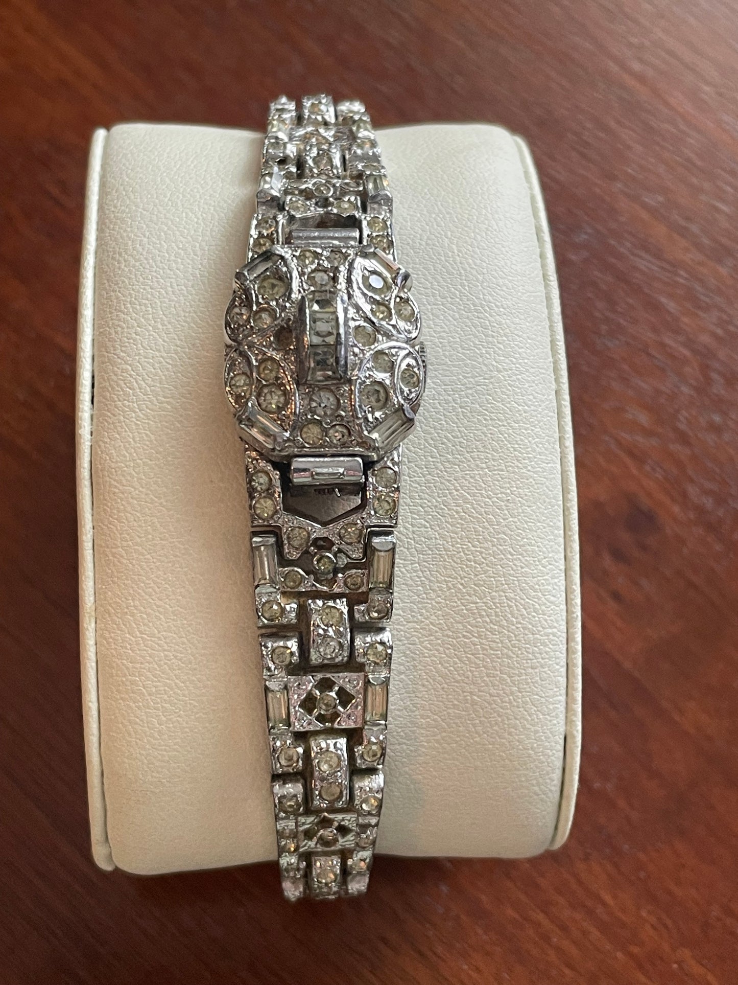 Vintage Art Deco Baldwin Women's Wrist Watch Silver Tone 17 Jewels