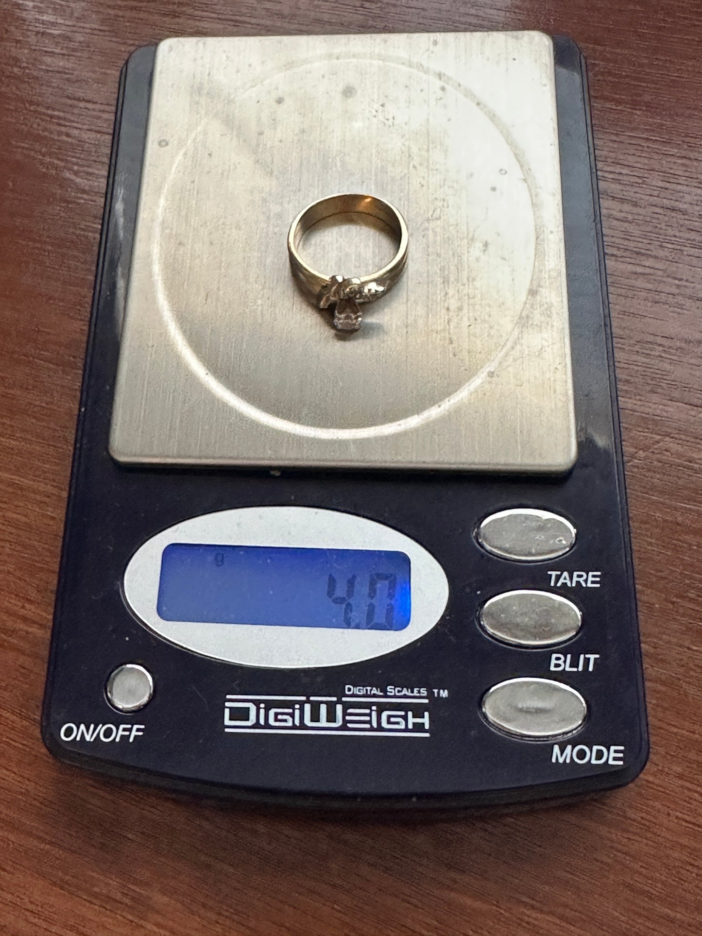 LDI Vintage 14k Yellow Gold .25ct Diamond Solitaire Wedding Engagement Ring Sz 5
