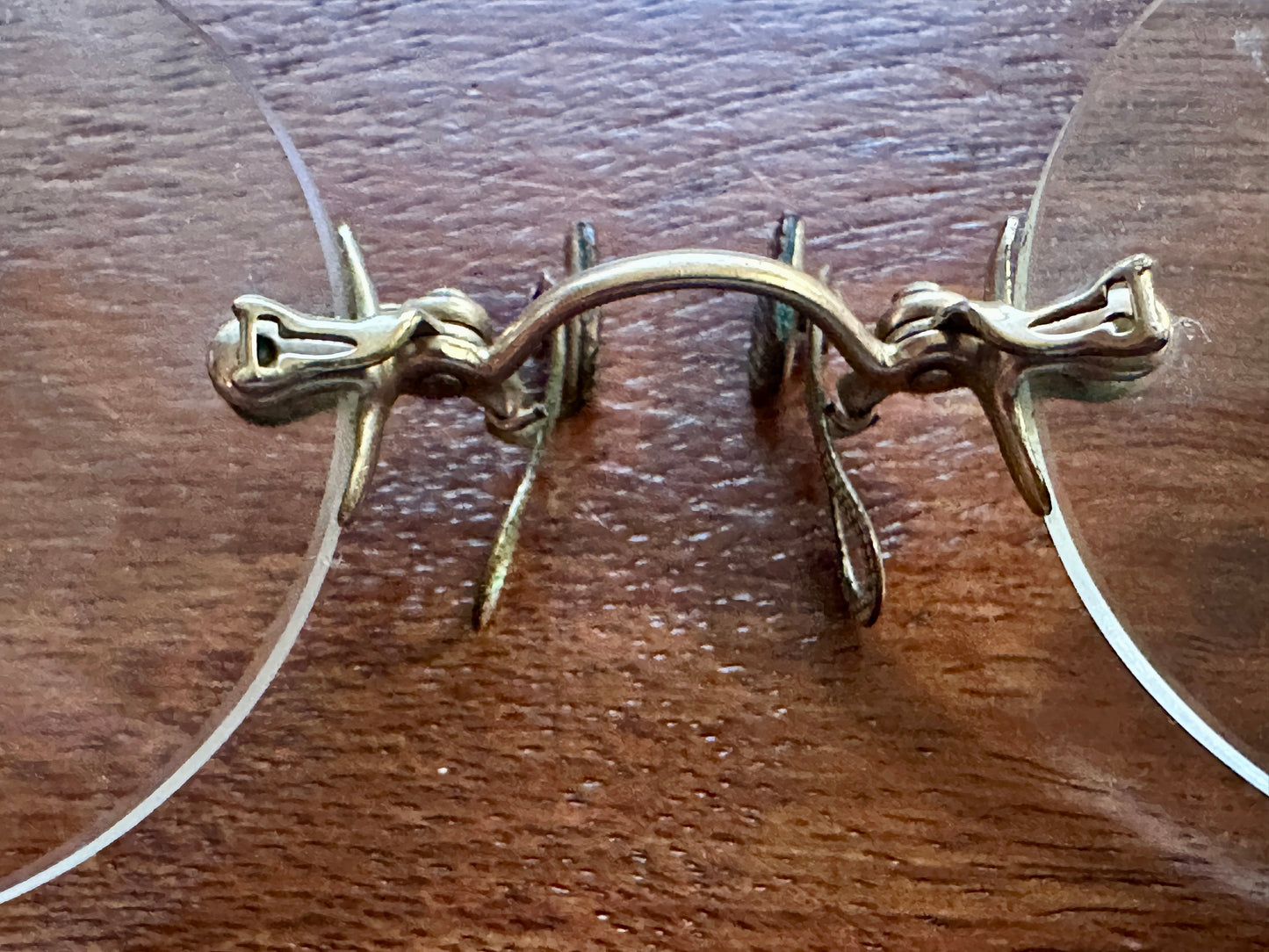 Vintage Antique Gold Filled Frameless Shur-On Pince Nez Glasses Eyeglasses
