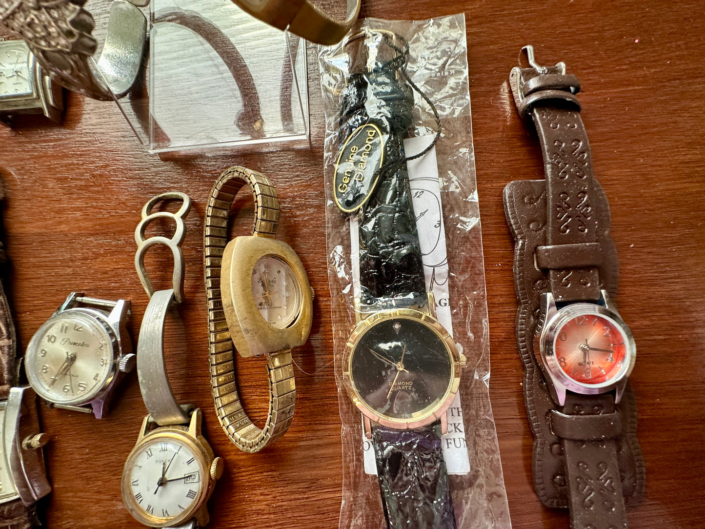 Vintage Womans Wristwatch Watch Lot Diamond Chronograph Michael Kors Mechanical