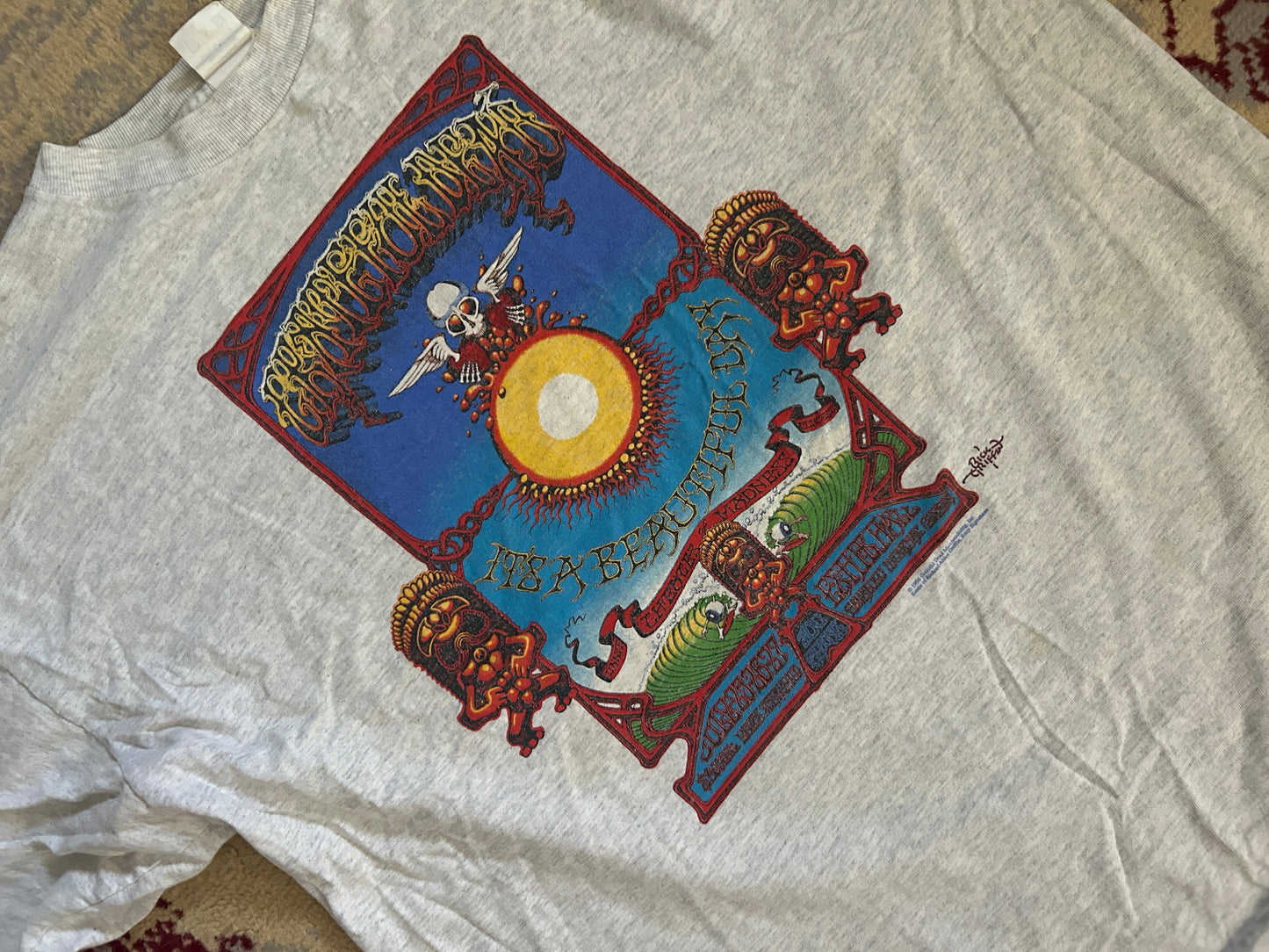 Vintage 1996 Grateful Dead It's a Beautiful Day Rick Griffin Tour T-Shirt Sz XL