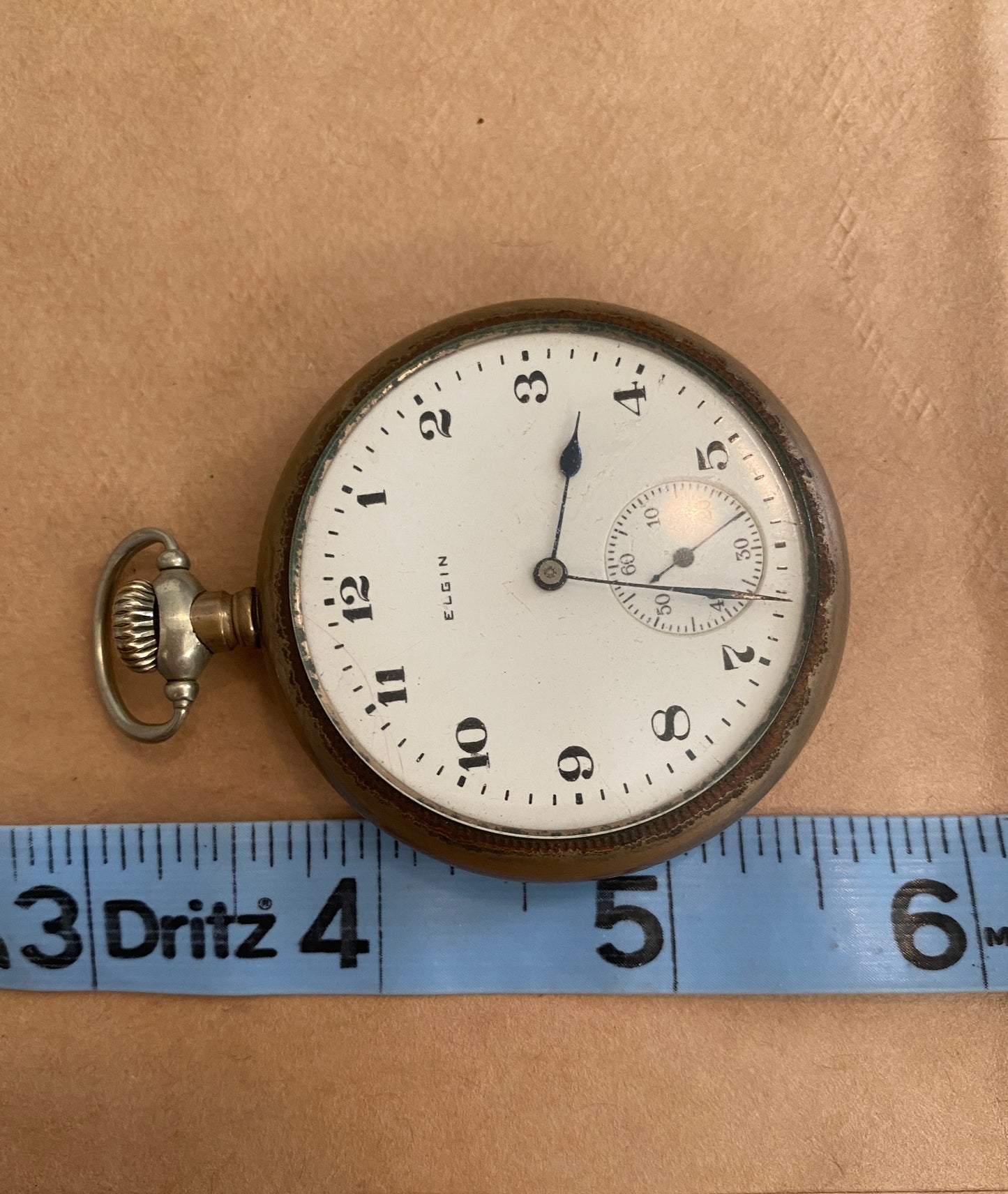 1919 Elgin National Watch Co Pocket Watch Grade 291 16s 7j Nickel Case