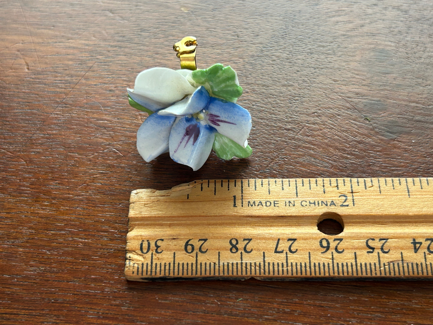 Vintage Royal Adderley Floral Made in England Porcelain Flower Brooch Pin