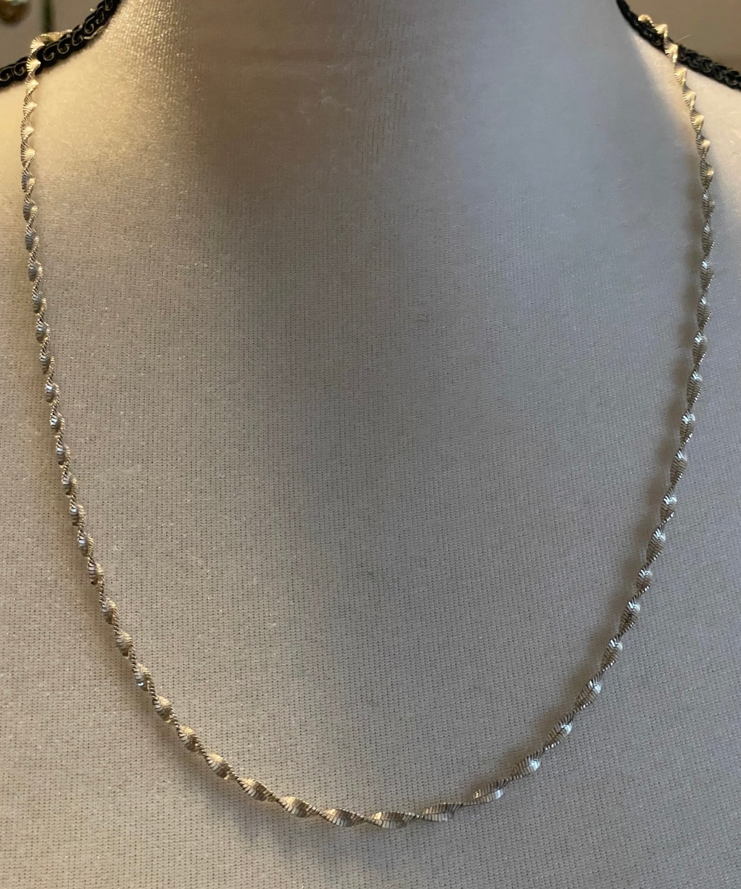 Sterling Silver 925 Twist Chain Necklace