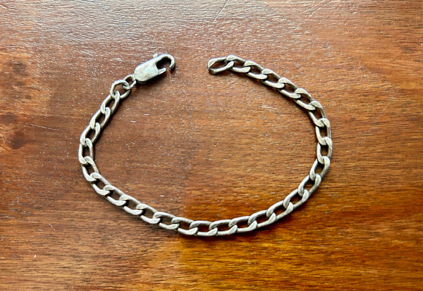 Sterling Silver 925 Chain Link Bracelet 7" Long