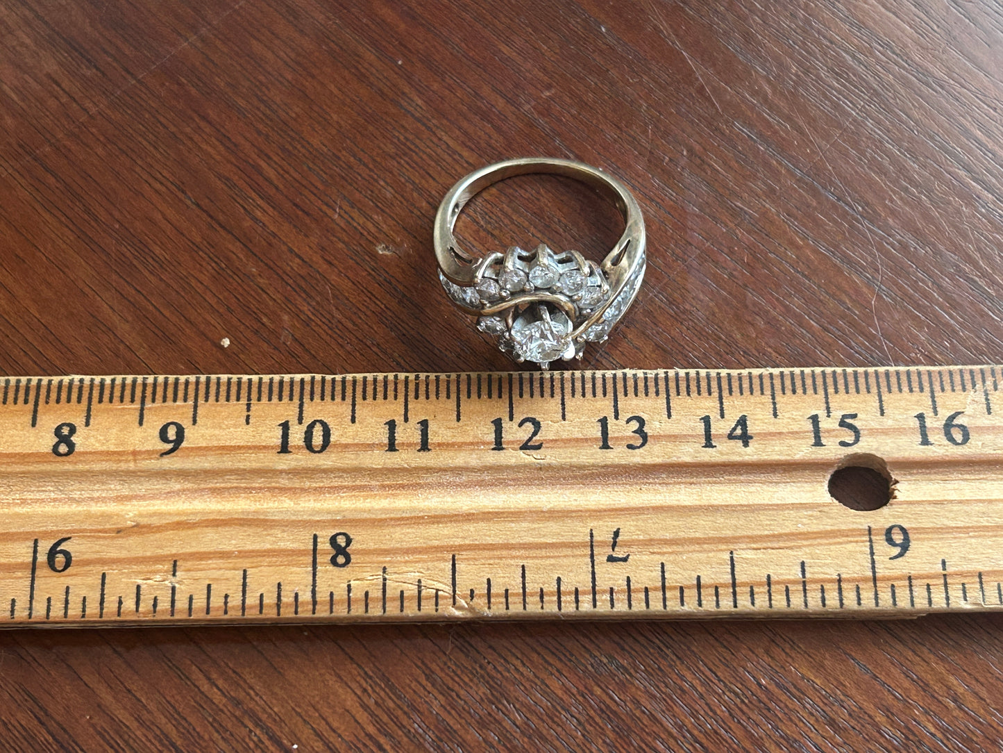 14k Yellow Gold 1.50ctw Diamond Engagement Ring Sz 6.75