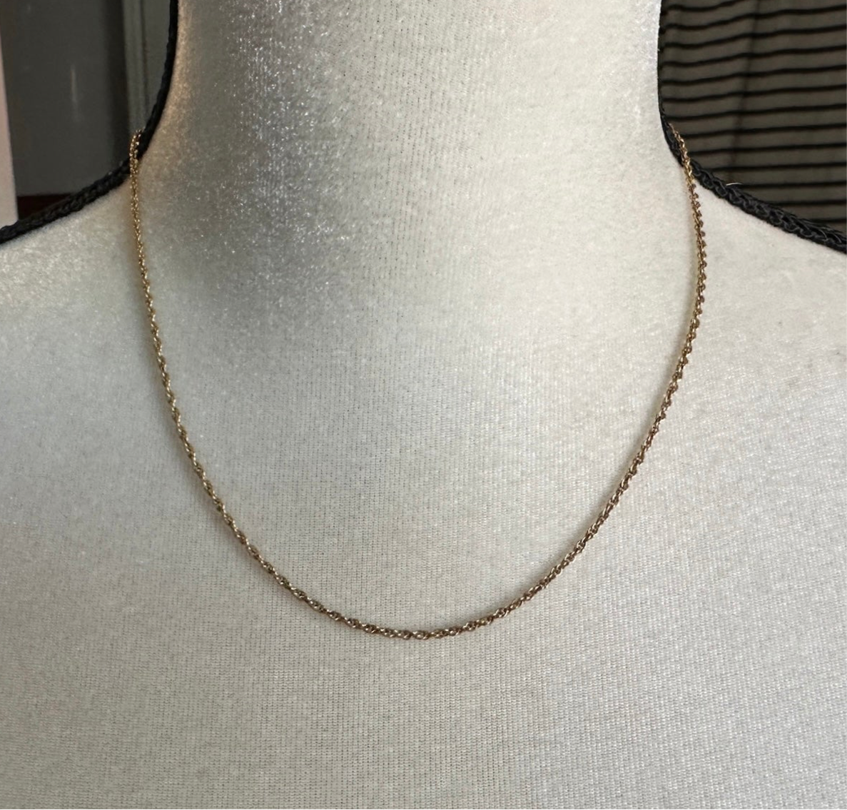 Vintage 1/20 12k Gold Filled Chain Link Necklace 18" Long