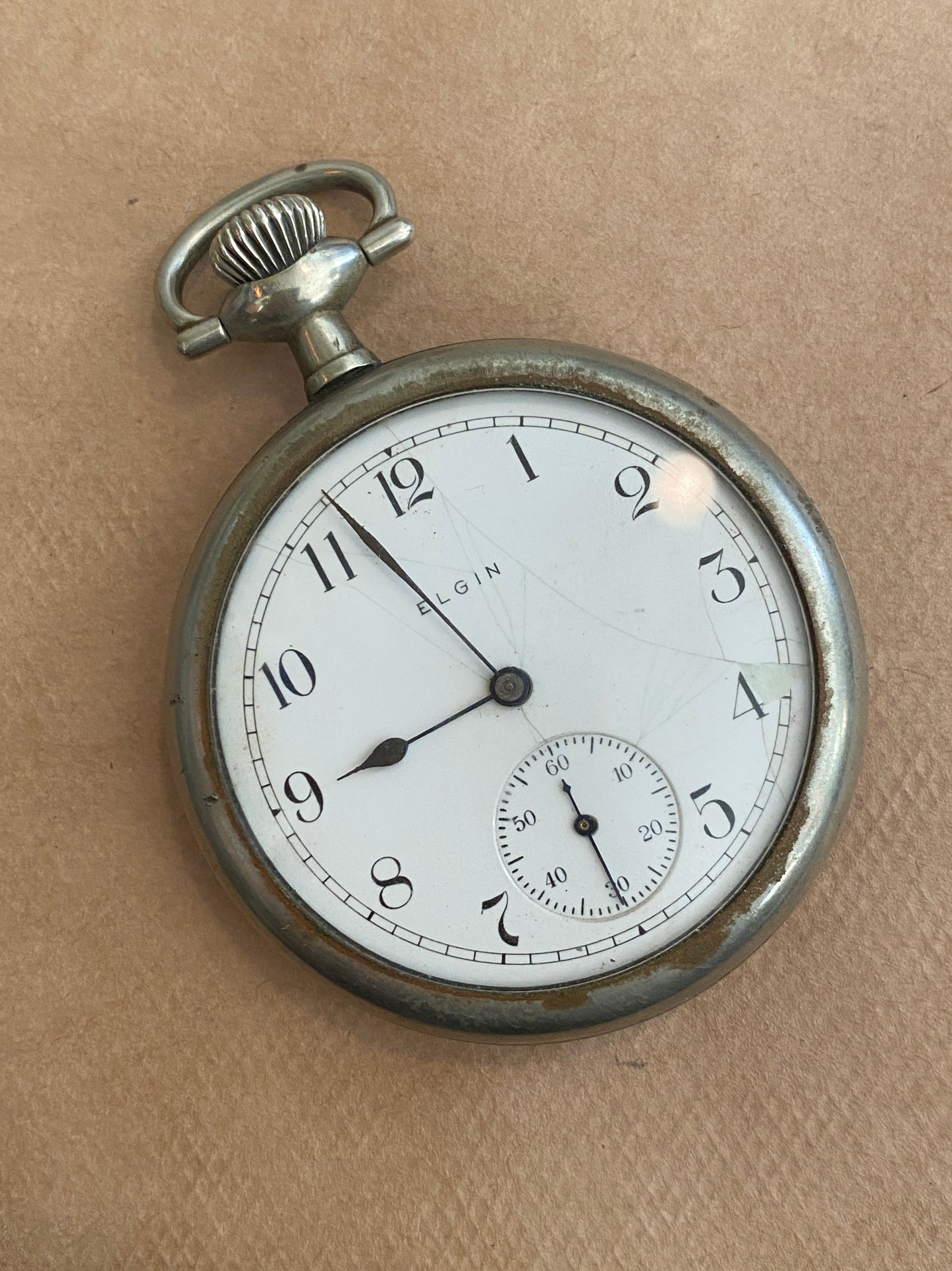 1914 Elgin National Silverode Pocket Watch Grade 293 7j 16s