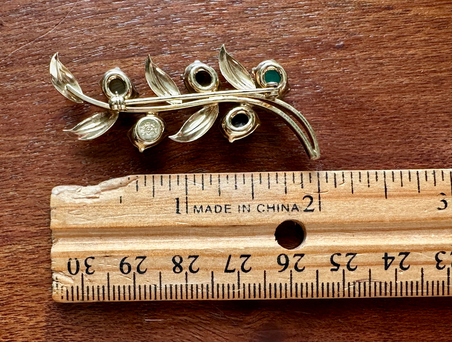 Vintage 1/20 12k Yellow Gold Filled Scarabh Gemstone Brooch Pin